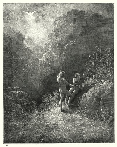 Illustration de Gustave Doré pour Le Paradis Perdu de Milton, Livre VIII, vers 652, 653 - Gustave Dore